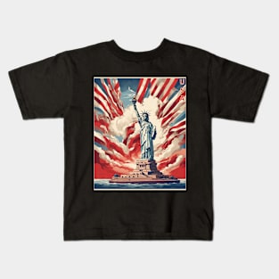 New York United States of America Tourism Vintage Poster Kids T-Shirt